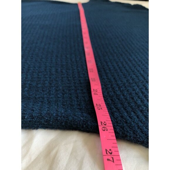 We The Free Kitty Waffle Knit Thermal Tunic Top Womens M Blue Boho Oversized - Picture 5 of 6